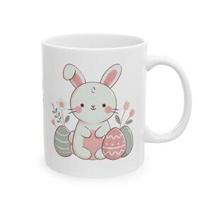 Bunny Mug, Gift for Easter, Spring Coffee Cup, Holiday Decor, Tea Mug